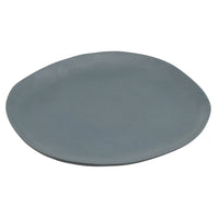 Juego de 12 platos llanos de melamina azul de 28 cm