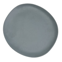 Juego de 12 platos postre de melamina azul de 20 cm