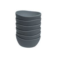 Juego de 6 boles pequeños de melamina azul de 11 cm