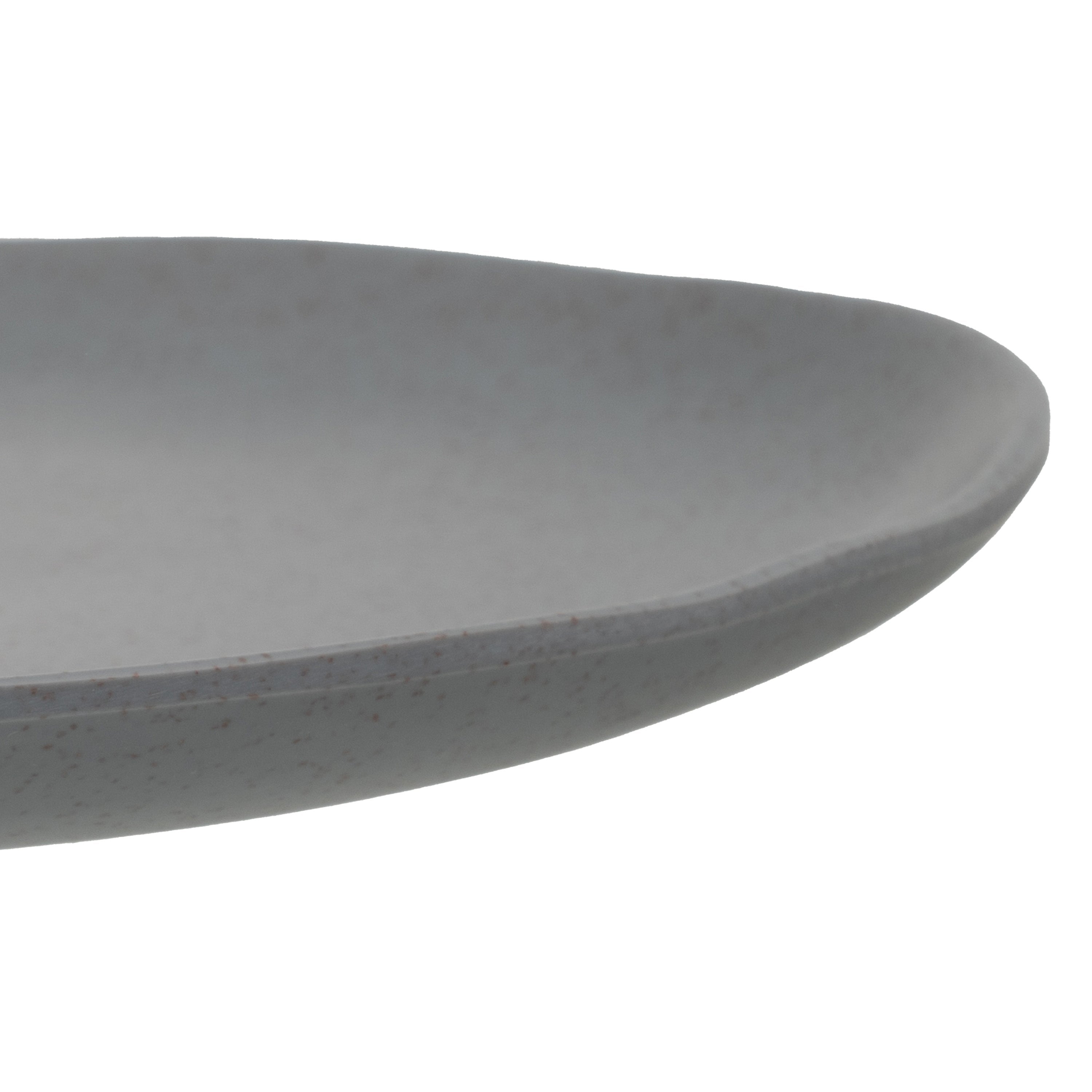 Juego de 12 platos postre de melamina gris de 20 cm