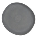 Juego de 12 platos postre de melamina gris de 20 cm