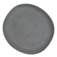 Juego de 12 platos postre de melamina gris de 20 cm