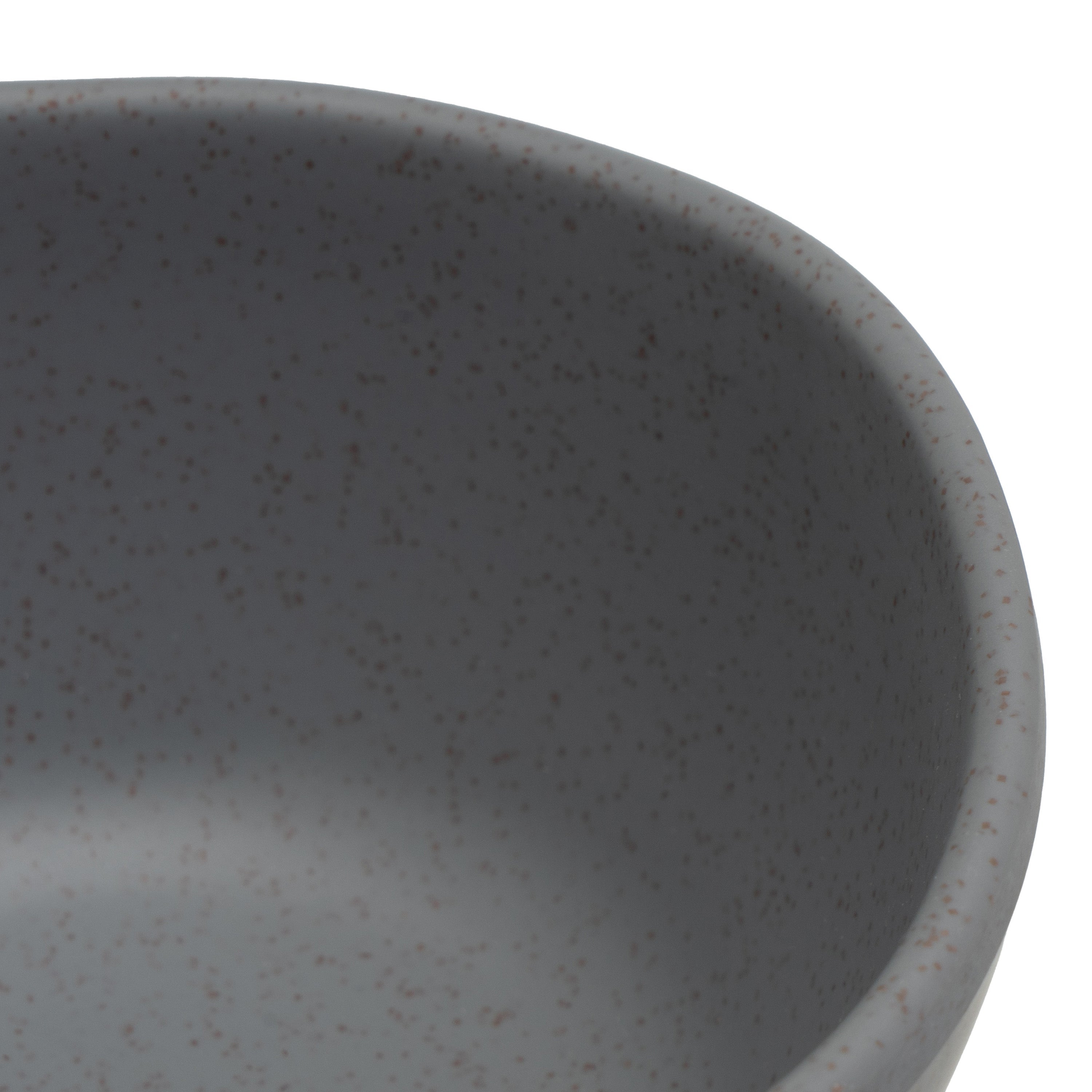 Juego de 6 boles pequeños de melamina gris de 11 cm