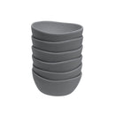 Juego de 6 boles pequeños de melamina gris de 11 cm