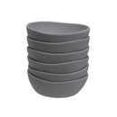 Juego de 6 boles grandes de melamina gris de 16 cm