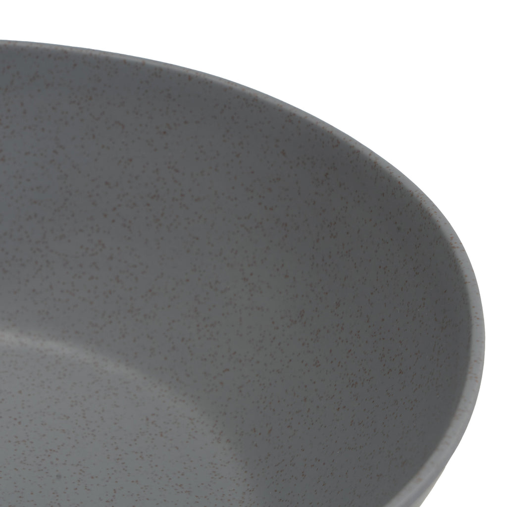 Juego de 3 ensaladeras de melamina gris de 23 cm