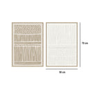 Set 2 cuadros abstractos decorativos beige