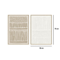 Set 2 cuadros abstractos decorativos beige