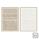 Set 2 cuadros abstractos decorativos beige
