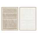 Set 2 cuadros abstractos decorativos beige