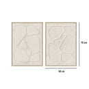 Set 2 cuadros abstractos decorativos beige