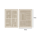 Set 2 cuadros abstractos decorativos beige
