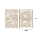 Set 2 cuadros abstractos decorativos beige