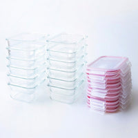 Set 12 Tapers de Cristal de Borosilicato Transparente con Válvula de 1500 ml