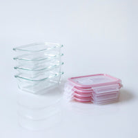 Set 4 Tapers de Cristal de Borosilicato Transparente con Válvula de 1500 ml