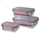 Set 4 Tapers de Cristal de Borosilicato Transparente con Válvula de 1500 ml