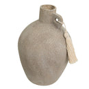 Set de 2 Jarrones de Ceramica Blanco y Marrón 15x15x22 cm