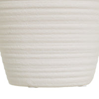 Set de 2 Jarrones de Ceramica Blanco y Marrón 16x13x27 cm