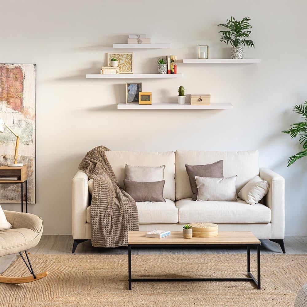 2 estantes flotantes de 100 cm