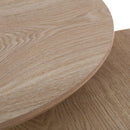 Set de 2 Mesa auxiliares auxiliares nido natural