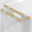 Set de 3 cestas de tela blanca