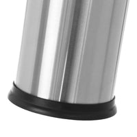 Escobillero cilíndrico plateado de acero inoxidable