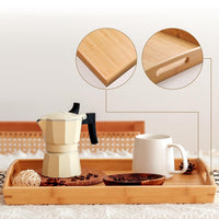 Bandeja de bambú con asas de 58x38 cm