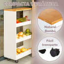 Carro estantería con ruedas de 48x24x77 cm