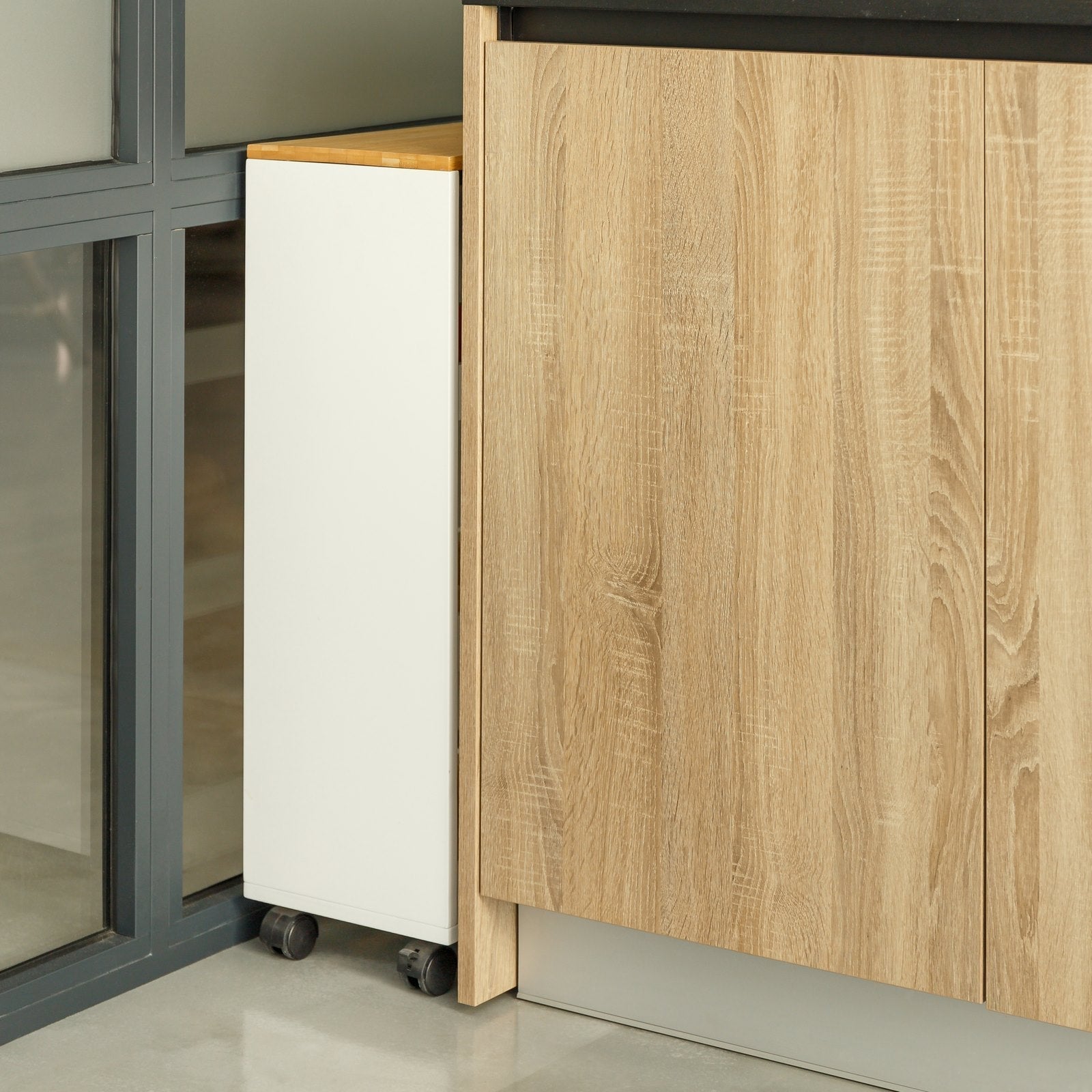 Carro estantería con ruedas de 48x24x77 cm