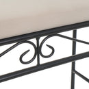 Banqueta pie de cama metálica negra