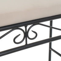 Banqueta pie de cama metálica negra