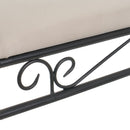 Banqueta pie de cama metálica negra