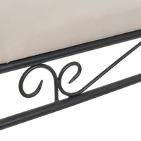 Banqueta pie de cama metálica negra