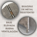 Biombo plegable laminado gris