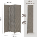 Biombo plegable laminado gris