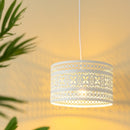 Lámpara de techo de metal blanca