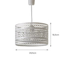 Lámpara de techo de metal blanca