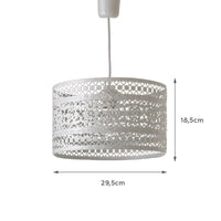 Lámpara de techo de metal blanca