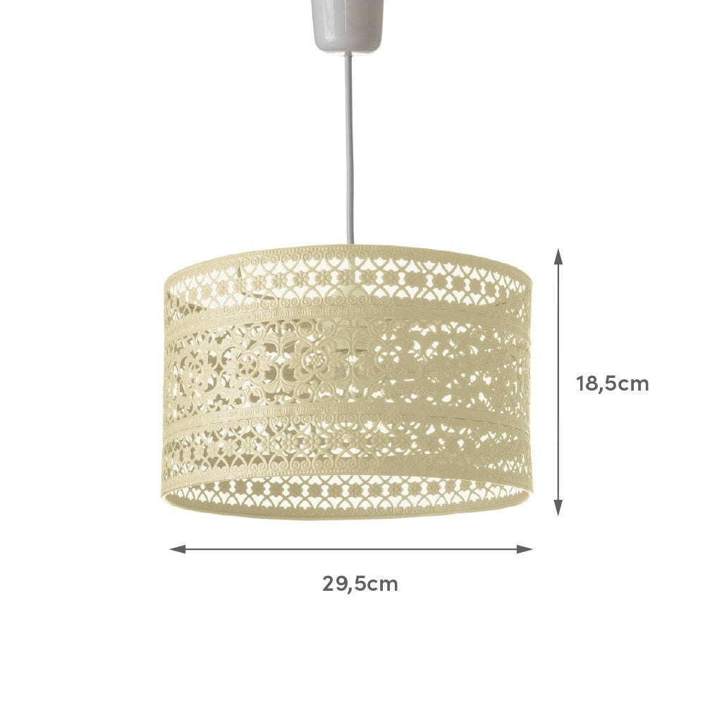 Lámpara de techo de metal beige