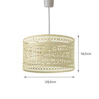 Lámpara de techo de metal beige