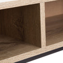 Consola auxiliar negra de madera y metal de 75x80x30 cm