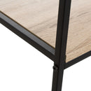 Consola auxiliar negra de madera y metal de 75x80x30 cm