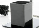 Portarrollos con escobilla negro de metal de 22x18x71 cm