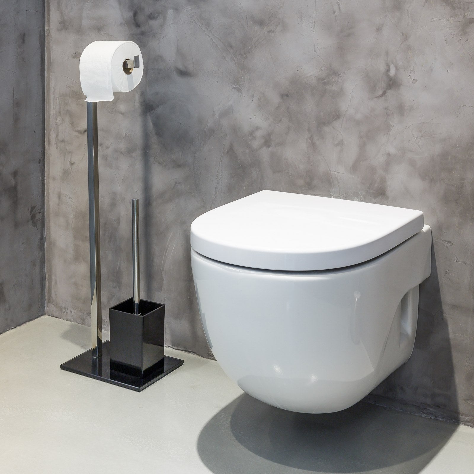 Portarrollos con escobilla negro