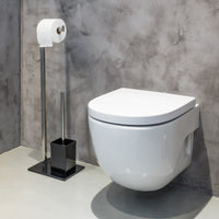 Portarrollos con escobilla negro