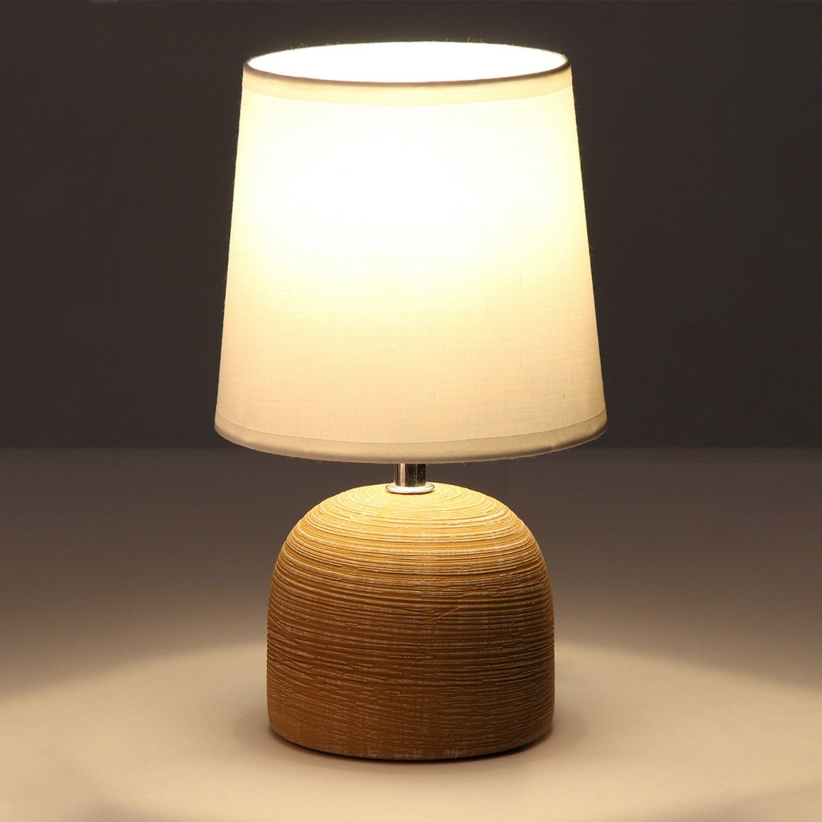 Lámpara de mesita de noche cerámica 27 cm