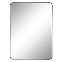 Espejo rectangular con marco negro de aluminio de 76x101 cm