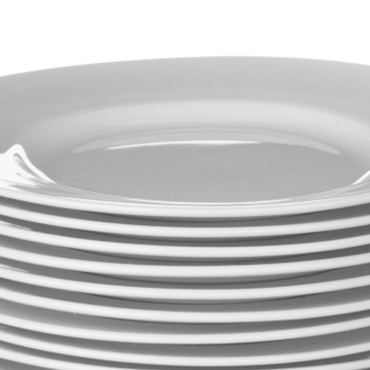 Set de 12 platos llanos blancos de porcelana de Ø 27 cm