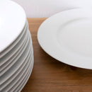 Set de 12 platos llanos blancos de porcelana de Ø 27 cm
