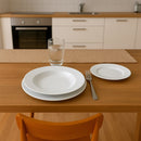 Set de 12 platos llanos blancos de porcelana de Ø 27 cm